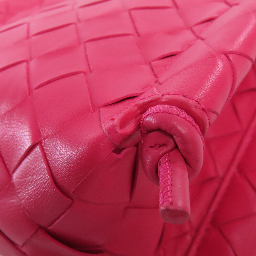 BOTTEGA VENETA Pink Leather Intrecciato Shoulder Bag - Picture 9 of 11